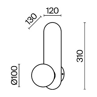 Настенный светильник (бра) Bao G9х1