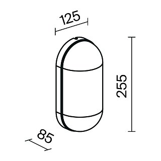 Настенный светильник (бра) Candle E27x1 15Вт IP 65
