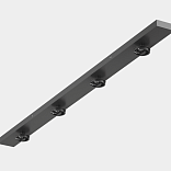 Крепление сменное М14 для светильников MINI VILLY, поворотное накладное четверное, цвет Черный, MINI-VL-M14-BL