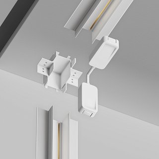 Коннектор угловой внутренний Radity встраиваемый белый