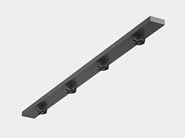 Крепление сменное М14 для светильников MINI VILLY, поворотное накладное четверное, цвет Черный, MINI-VL-M14-BL