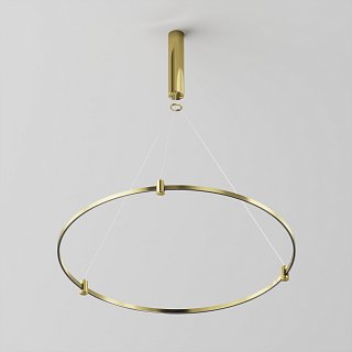 Готовая конструкция круглая D800мм c основанием под блок питания без светильников и блока питания, латунь