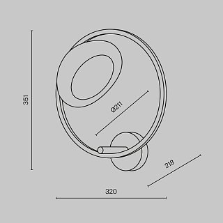 Настенный светильник (бра) Lunare 3000К 5Вт