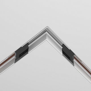 Коннектор угловой Exility встраиваемый под ГКЛ 12,5мм, белый