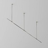 Готовая конструкция прямая на жестких подвесах Long H745мм без светильников и без блока питания, платина