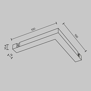 Угловой коннектор питания Basity, черный