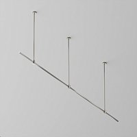 Готовая конструкция прямая на жестких подвесах Long H745мм без светильников и без блока питания, платина