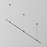 Готовая конструкция прямая на тросовых подвесах Hang без светильников и блока питания, черный