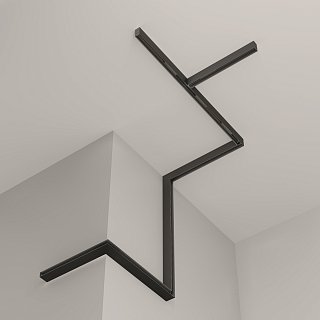 Шинопровод 2 м Exility встраиваемый под ГКЛ 12,5мм, черный