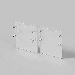 Комплект заглушек (для профиля 59×59) 2 шт., ALM-5959-EC 642058