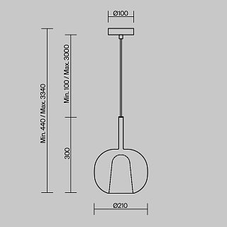 Подвесной светильник Duality E27х1