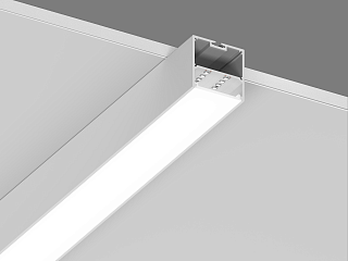 Подвесной/накладной алюминиевый профиль Design LED LS 5050, 2500 мм, белый, LS.5050-W-R