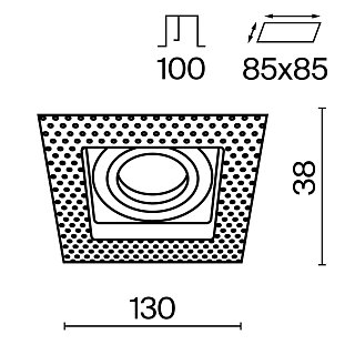 Встраиваемый светильник Atom GU10 10Вт