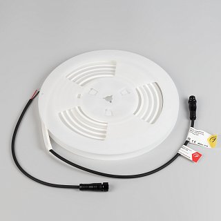 Лента герметичная WAVE-TOP-PU-A144-10x10mm 24V White5700 (5 W/m, IP68, 3m, wire x1) (Arlight, Вывод боковой, 3 года)