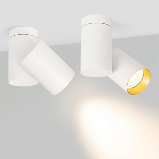 Светильник SP-POLO-SURFACE-TURN-R85-15W Warm3000 (WH-GD, 40 deg) (Arlight, IP20 Металл, 3 года)