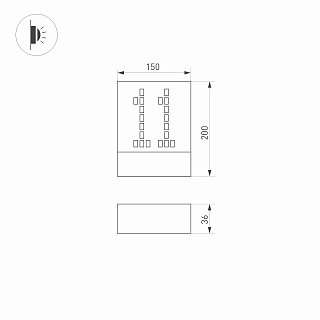Светильник LGD-SIGN-WALL-S150x200-3W Warm3000 (RS, 148 deg, 230V) (Arlight, IP54 Металл, 3 года)