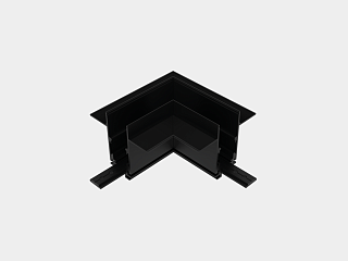 Коннектор угловой горизонтальный для встраиваемого глубокого шинопровода SY-LINK под гипсокартон, SY-LINK-CNLV-T1-BL