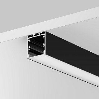 Алюминиевый профиль накладной-подвесной 35x35 (Черный, 3 м), ALM-3535BT-B-3M 633004