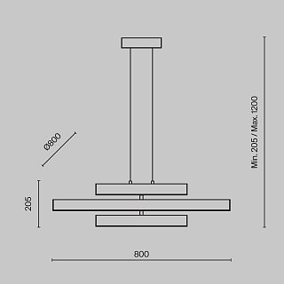 Подвесной светильник Origami 4000K 48Вт