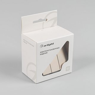 Механизм выключателя трехклавишный непроходной SWT-MK03-PL-GD-V (250V, 10A) (Arlight, -)