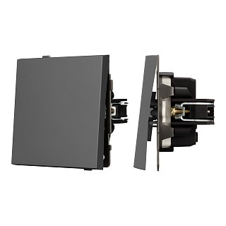 Механизм выключателя одноклавишный проходной SWT-TENDO-MKP1-SFPL-GR (230V, 10A) (Arlight, -)