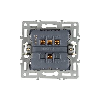 Механизм выключателя двухклавишный непроходной SWT-MK02-PL-WH (250V, 16A) (Arlight, -)