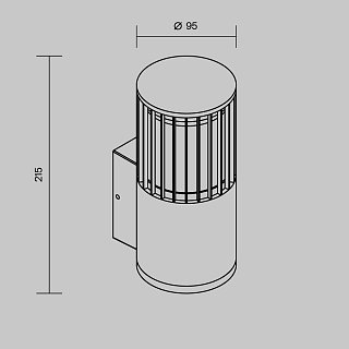 Настенный светильник (бра) Alura E27х1 35 Вт IP 54