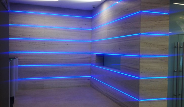 Алюминиевый профиль со светодиодной RGB лентой Arlight для подсветки стен