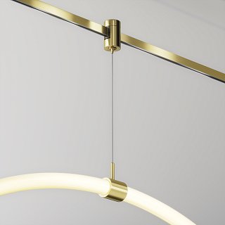 Коннектор с тросовым подвесом Tau в шинопровод Flarity латунь