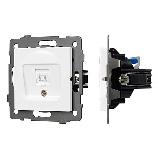 Механизм компьютерной розетки SCT-MPC1-PL-WH-V (RJ-45, CAT6) (Arlight, -)