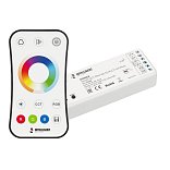 INTELLIGENT ARLIGHT Диммер SMART-SET-PWM-105-52-MULTI-SUF White (12-24V, 5x3A, ПДУ RING 10кн, 2.4G) (IARL, IP20 Пластик, 5 лет)