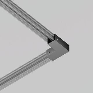 Коннектор угловой для профиля Elasity IP черный