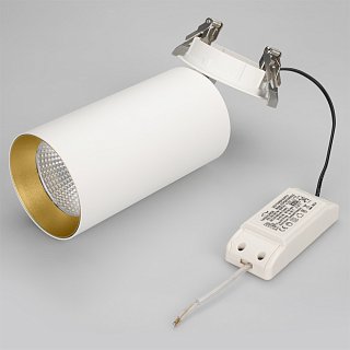 Светильник SP-POLO-BUILT-R95-25W Warm3000 (WH-GD, 40 deg) (Arlight, IP20 Металл, 3 года)