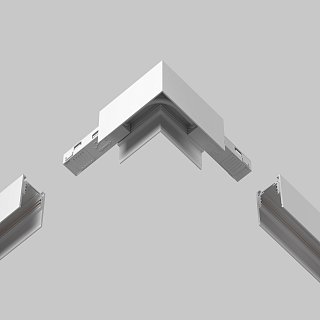 Коннектор питания угловой гибкий 15см Exility белый