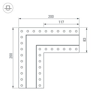 Угол SL-LINIA32-FANTOM (Arlight, Металл)
