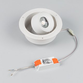 Светильник SP-PLURIO-BUILT-TRIMLESS-R160-9W Day4000 (WH-WH, 36 deg, 230V) (Arlight, IP20 Металл, 3 года)