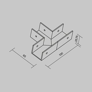 Коннектор T-образный для профиля Elasity IP