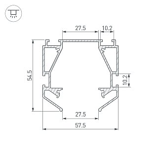 Профиль-держатель MAG-STRETCH-ORIENT-2000 (Arlight, Алюминий)