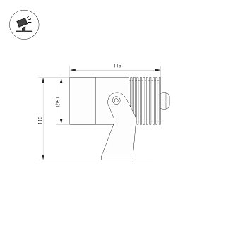 Светильник ALT-RAY-R61-12W Day4000 (DG, 6 deg, 230V) (Arlight, IP67 Металл, 3 года)