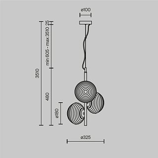 Подвесной светильник Reels E14х3