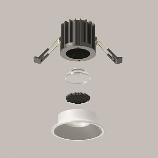 Встраиваемый светильник Round 3000K 7W 50°