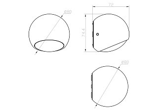 Настенный светильник (бра) Stream 3Вт 3000K IP 54