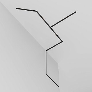 Шинопровод 3м Exility встраиваемый под ГКЛ 9,5мм,черный