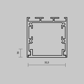 Рассеиватель для профиля 35×35 (Чёрный, 3 м), ALM-35-B-DF-3M 642041