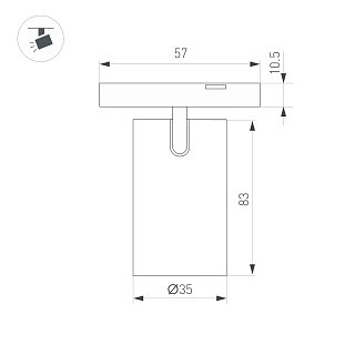 Светильник MAG-MICROCOSM-SPOT-R35-5W Warm3000 (BK, 36 deg, 24V) (Arlight, IP20 Металл, 3 года)