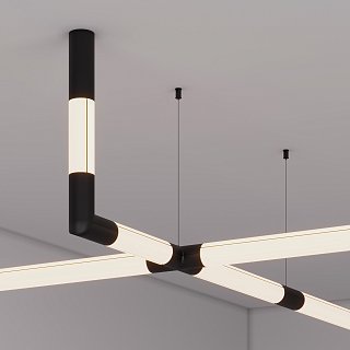 Соединитель профиля ROUND-D36-360-180 BLACK (Arlight, Алюминий)