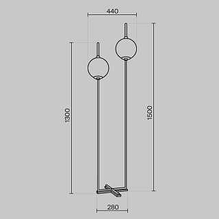 Напольный светильник (торшер) The Sixth Sense 3000К 12Вт