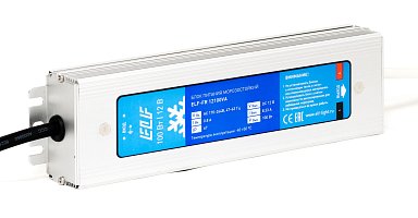 Блок питания герметичный морозостойкий ELF, 12В, 100Вт, металл, IP67, -40/50С