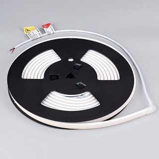 Лента герметичная MOONLIGHT-TOP-X320-11x7mm 24V Warm3000 (10 W/m, IP65, CSP, 5m, wire x2) (Arlight, Силикон)