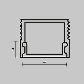Рассеиватель для профиля 08×09 (Чёрный, 2 м), ALM-0809-B-DF-2M 642018